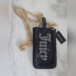 Black Juicy Couture Crossbody Bag with Gold Chain